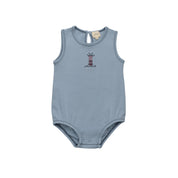Boys Romper – Blue – Cross Stitch Lighthouse