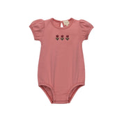 Girls Romper – Pink – Cross Stitch Tulip