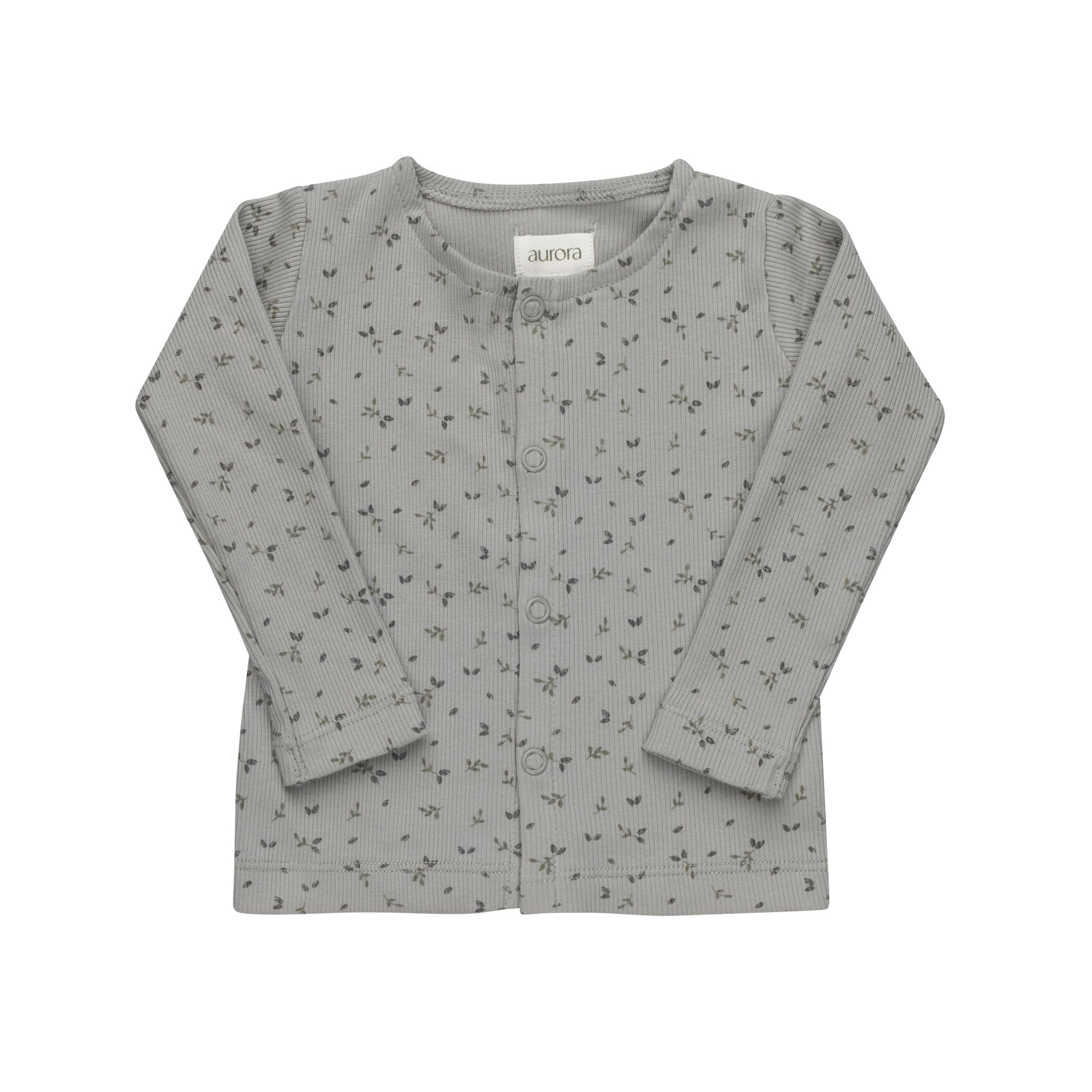 Boys Cardigan – Blue – Floral Rib