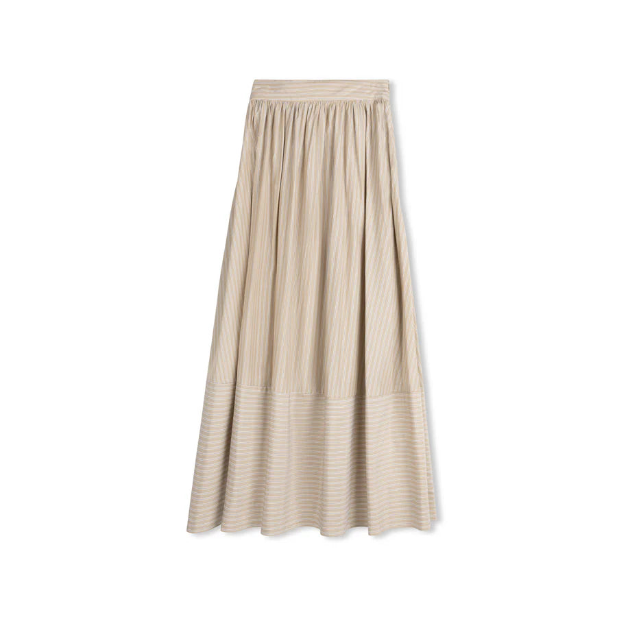 GOLD STRIPE MIDI SKIRT