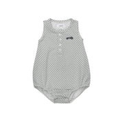 Boys Romper – Blue – Checked Race Car