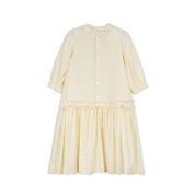 YELLOW STRIPE RUFFLE DRESS