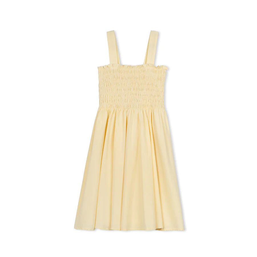 YELLOW SMOCKED JUMPER