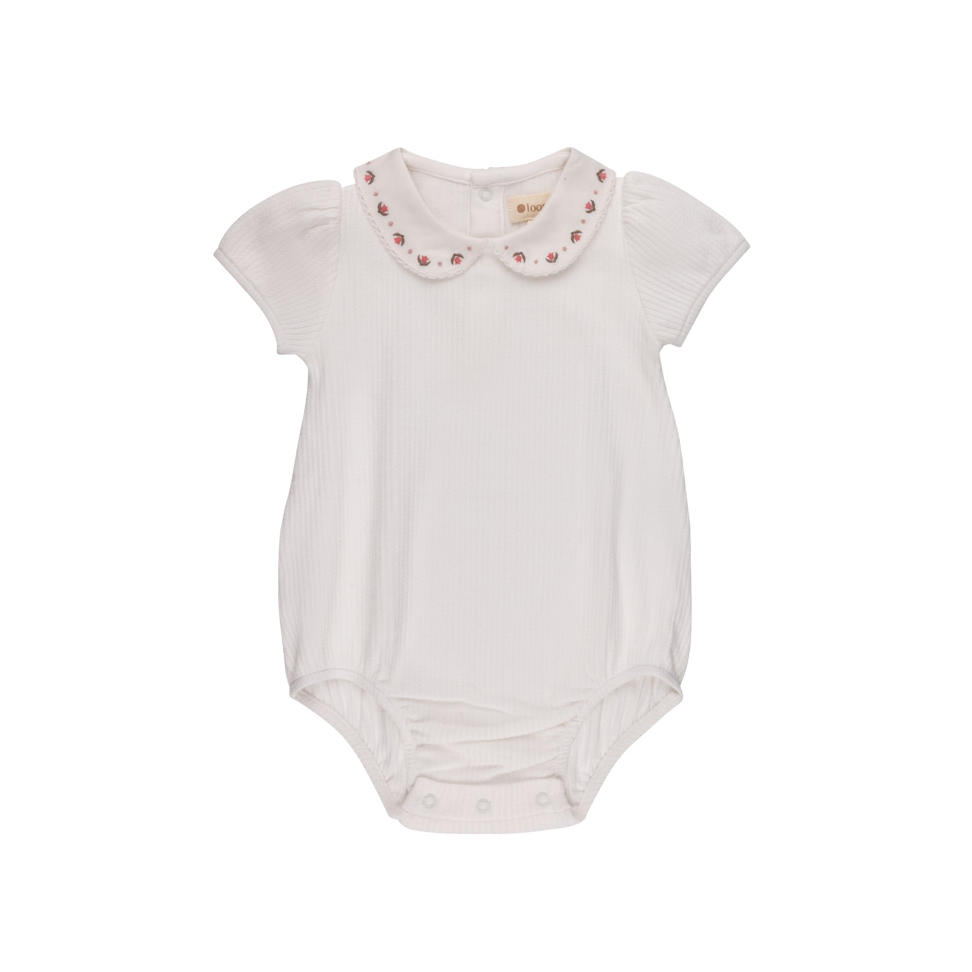Girls Romper – Ivory/Pink – Keepsake Collection
