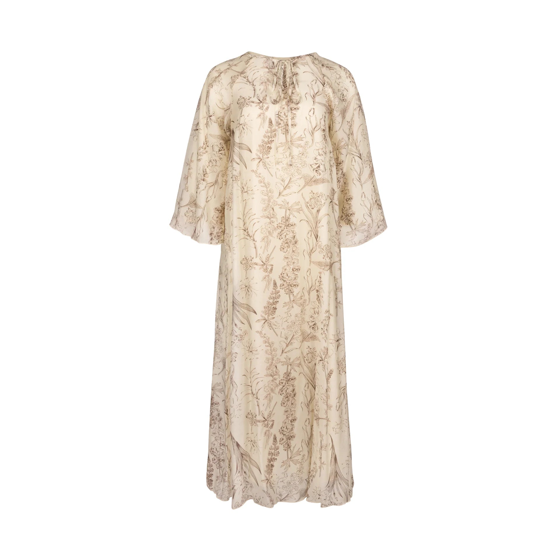 Flowy Toile Print Caftan Dress