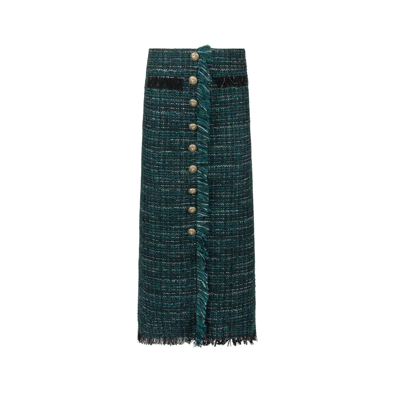 Emerald Tweed Skirt