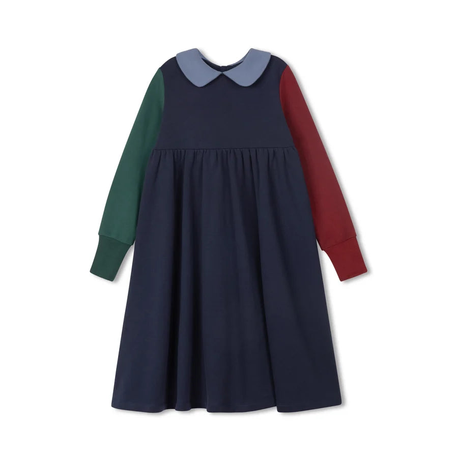 PETER PAN COLOR BLOCK DRESS