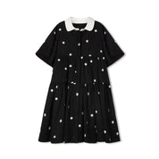 WHITE COLLAR FLOWER DRESS