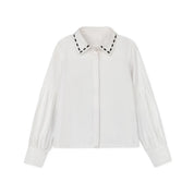 WHITE RIBBON STITCH SHIRT