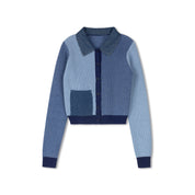 BLUE COLOR BLOCK SWEATER