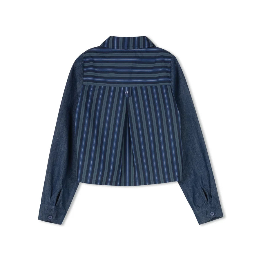 DENIM CROP SHIRT