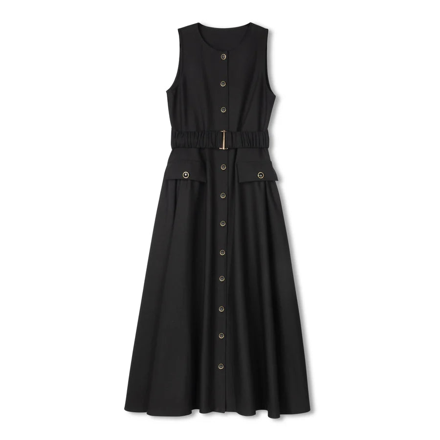 BLACK BELTED JUMPER