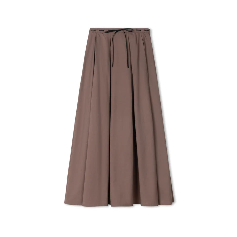 BROWN RIBBON STITCH SKIRT