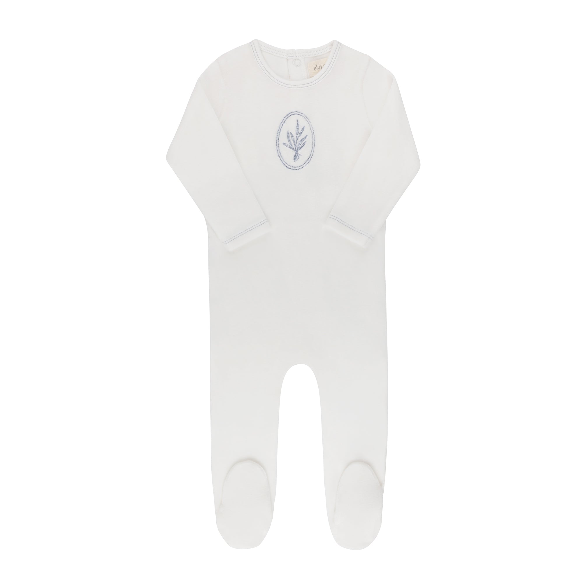 Velour Center Floral Collection - Footie