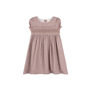 Stitch Collection - Short Sleeves Smocked Linen Dress