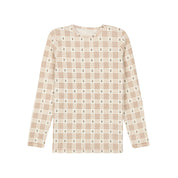 Cotton Floral Plaid Collection - Ruffle Neck Tee