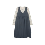 Cotton Floral Plaid Collection - Ruffle Neck Tee