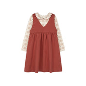 Cotton Floral Plaid Collection - Ruffle Neck Tee