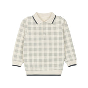 Cotton Floral Plaid Collection - Polo Sweatshirt