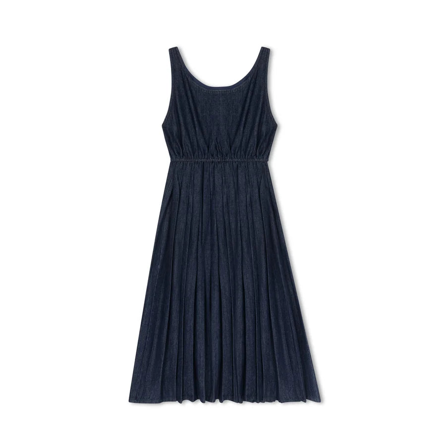 DENIM PLEATED JUMPER