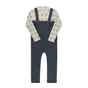 Cotton Floral Plaid Collection - Bodysuit + Overalls