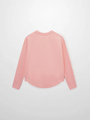 Oversized Rounded Hem T-Shirt-Peach