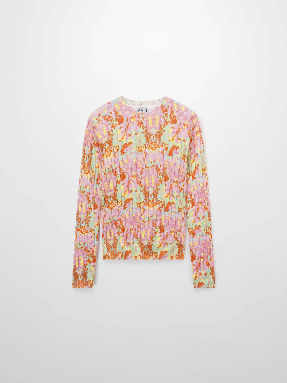 Printed Cable Sweater-Multi Color