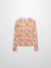 Printed Cable Sweater-Multi Color