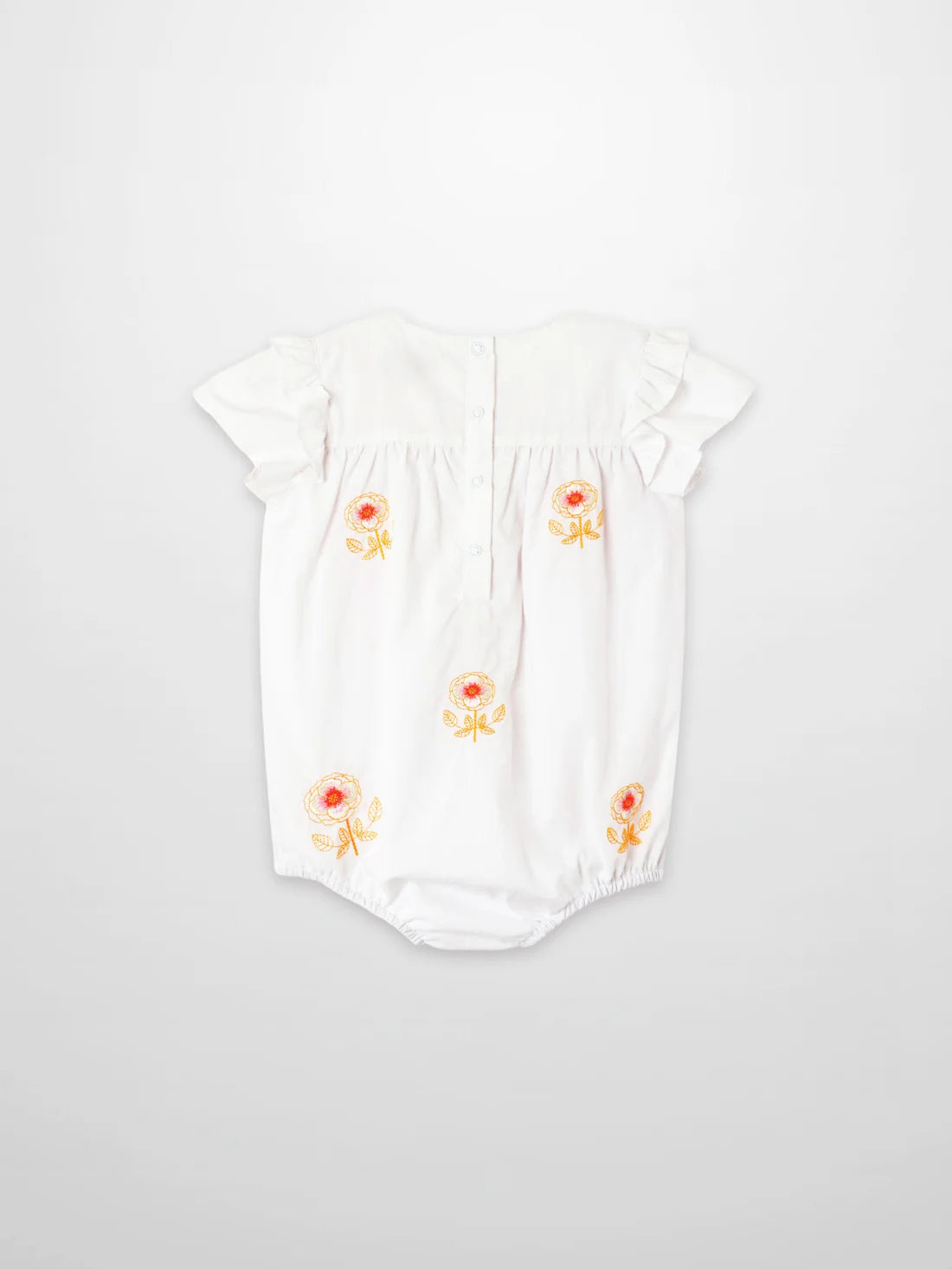 Embroidered Flower Romper