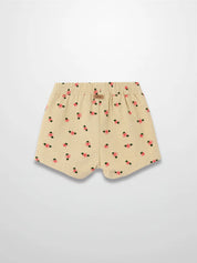 Tan Floral Shorts