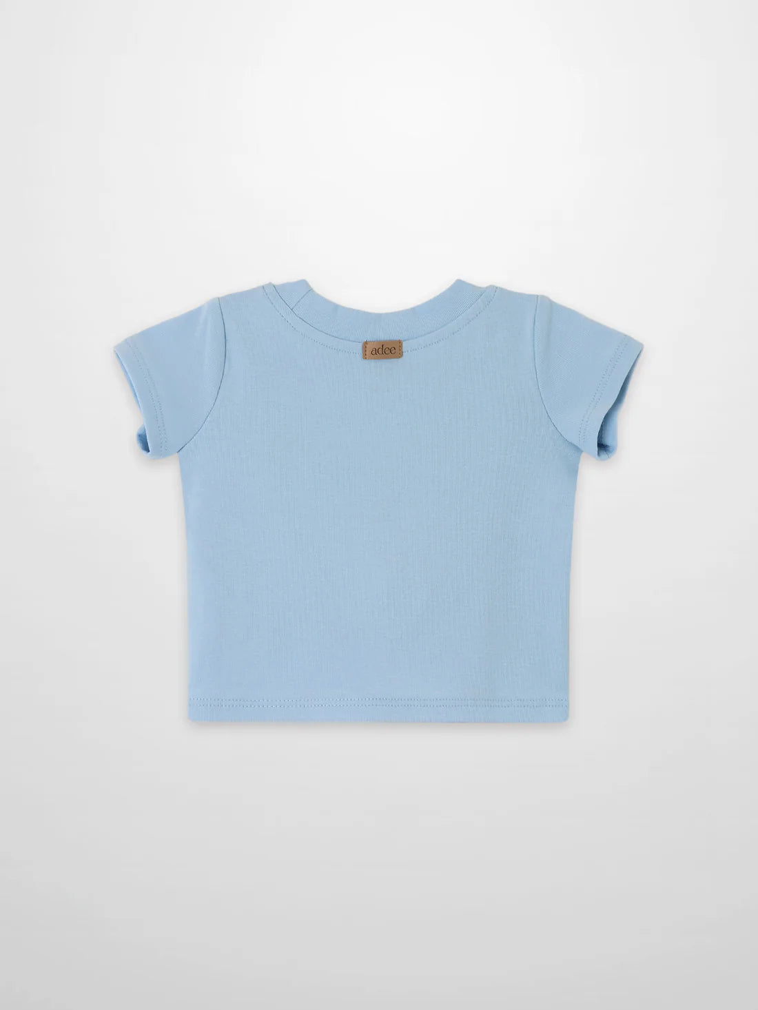 Short Sleeve Emblem Boxy T-Shirt - Light Blue