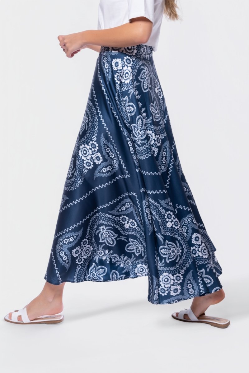 Ella Skirt 38" (Navy Ground)