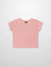 Short Sleeve Emblem T-shirt - Light Pink