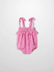 Pink Flower Romper