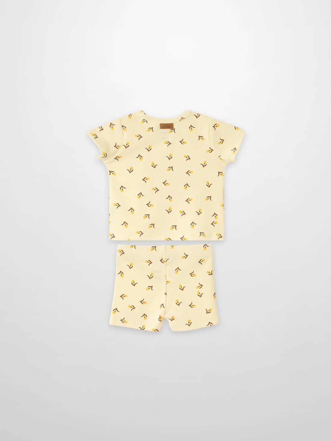 Butter Yellow Tulip Short Sleeve T-Shirt & Shorts Set