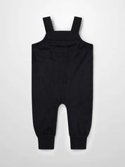 Black Velour Overalls