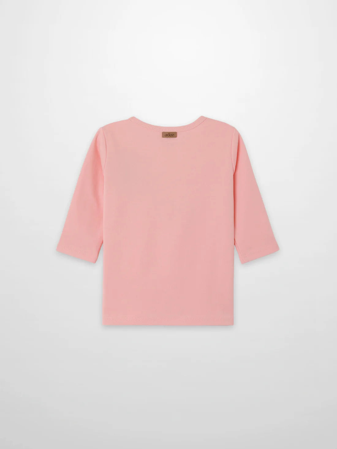 3/4 Sleeve Emblem T-shirt - Light Pink