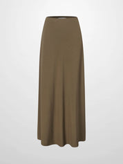 Crinkle Skirt 37"-Brown