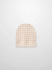 Oatmeal Grid Hat - Blue