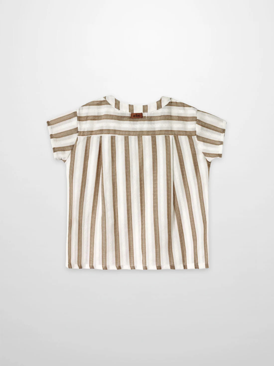 Tan and White Striped Shirt