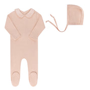 Embroidered Collar Collection - Footie + Bonnet