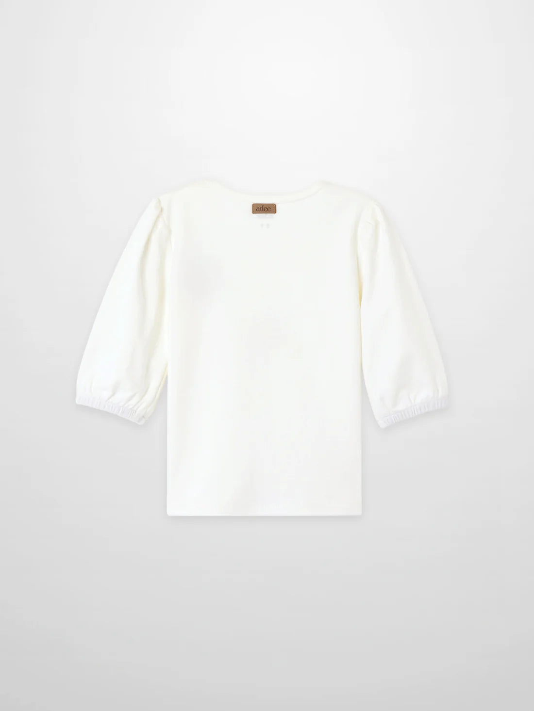 Embroidered Strawberry 3/4 Puff Sleeve T-shirt