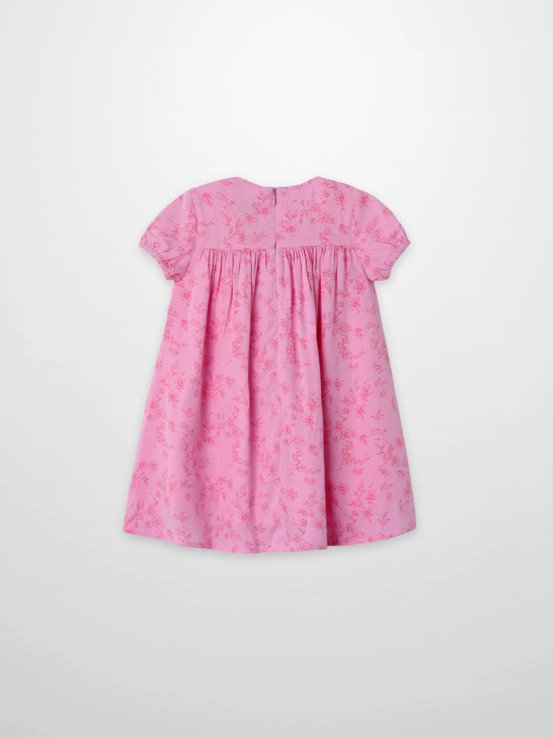 Pink Flower Dress - Short Sleeve