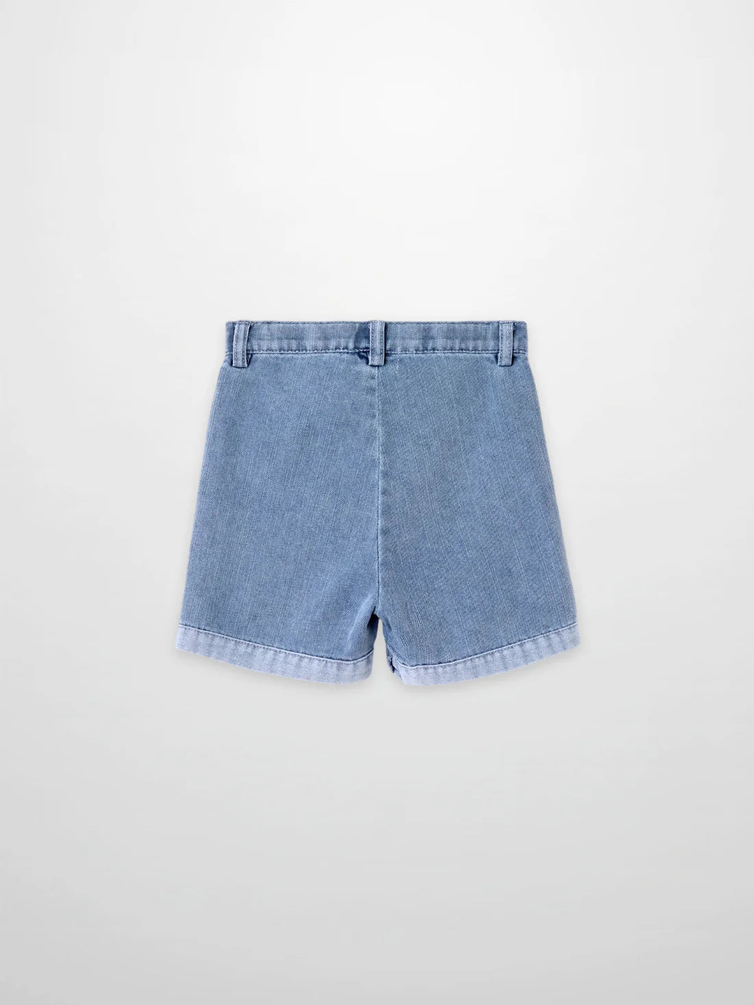 Cuffed Denim Shorts