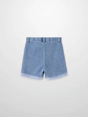 Cuffed Denim Shorts