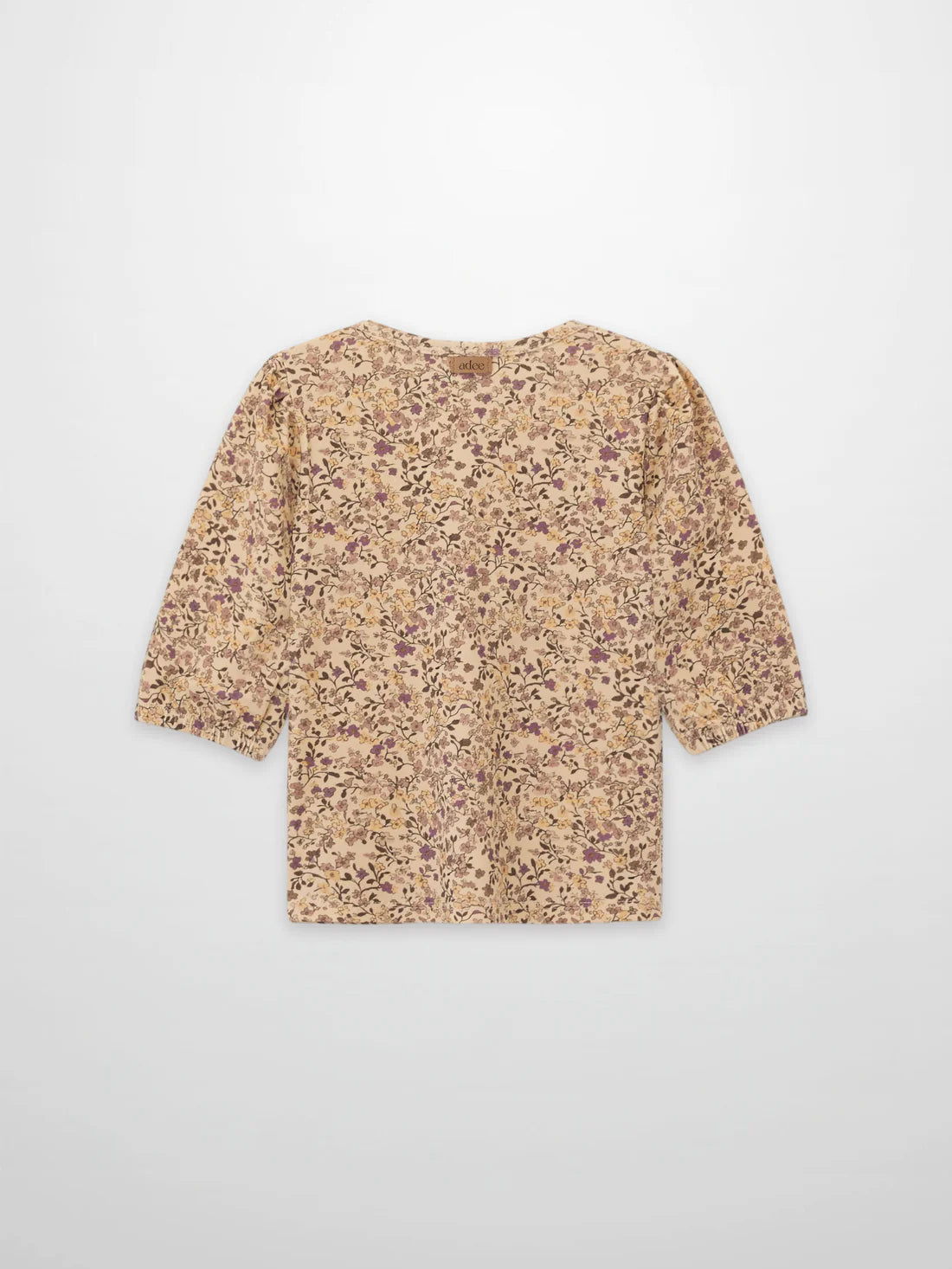 Purple Flower 3/4 Sleeve Shirt