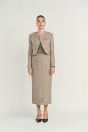 Column Tweed Skirt