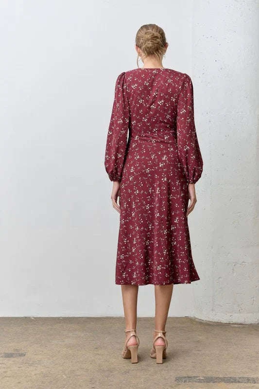 Lila Lace Midi Dress