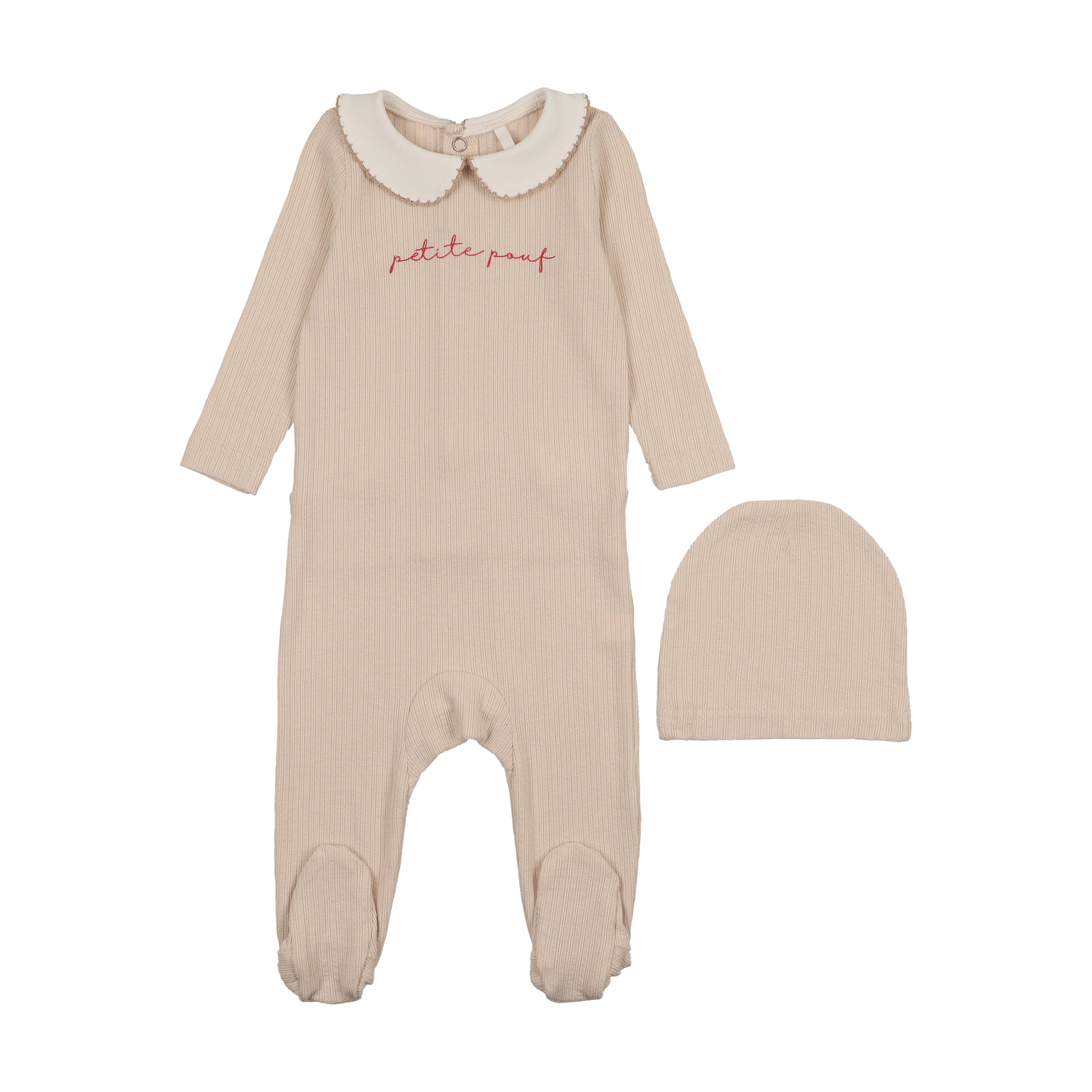 Petite-Pouf-Footie--Cream/Pink