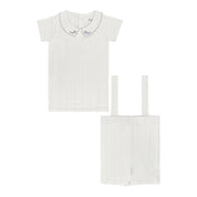 Organic Embroidered Collar Collection - Ivory Leaf